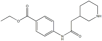 4-[(3-Piperidinylacetyl)amino]benzoic acid ethyl ester Struktur