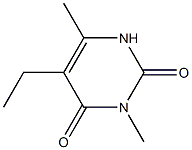 3,6-Dimethyl-5-ethyluracil Struktur