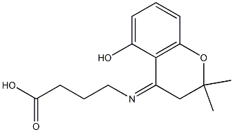 4-[(2,2-Dimethyl-5-hydroxychroman-4-ylidene)amino]butanoic acid Struktur