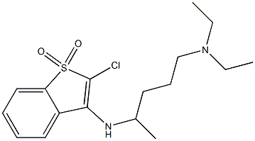 2-Chloro-N-[4-(diethylamino)-1-methylbutyl]benzo[b]thiophen-3-amine1,1-dioxide Struktur