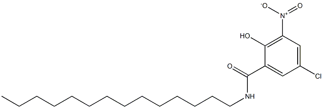 2-Hydroxy-3-nitro-5-chloro-N-tetradecylbenzamide Struktur