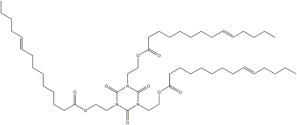 1,3,5-Tris[2-(9-tetradecenoyloxy)ethyl]hexahydro-1,3,5-triazine-2,4,6-trione Struktur