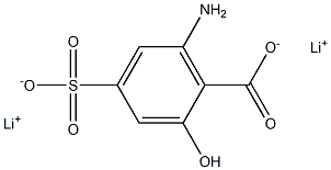 6-Amino-4-sulfosalicylic acid dilithium salt Struktur