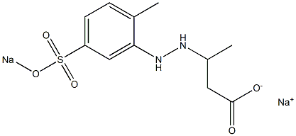 3-[2-(2-Methyl-5-sodiooxysulfonylphenyl)hydrazino]butyric acid sodium salt Struktur