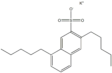 3,8-Dipentyl-2-naphthalenesulfonic acid potassium salt Struktur