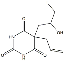 5-Allyl-5-(2-hydroxy-3-iodopropyl)-2,4,6(1H,3H,5H)-pyrimidinetrione Struktur