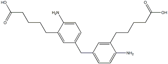 5,5'-Methylenebis(2-aminobenzenevaleric acid) Struktur