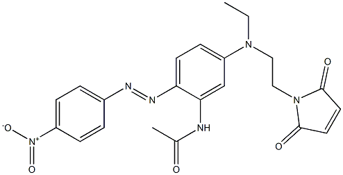 5'-[N-Ethyl-N-[2-(2,5-dioxo-2,5-dihydro-1H-pyrrol-1-yl)ethyl]amino]-2'-(4-nitrophenylazo)acetanilide Struktur