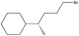 (-)-[(S)-4-Bromo-1-methylbutyl]cyclohexane Struktur