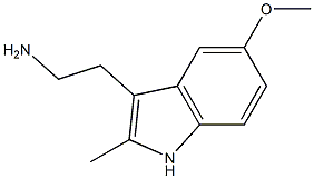 3-(2-Aminoethyl)-5-methoxy-2-methyl-1H-indole Struktur