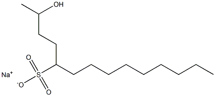 2-Hydroxytetradecane-5-sulfonic acid sodium salt Struktur