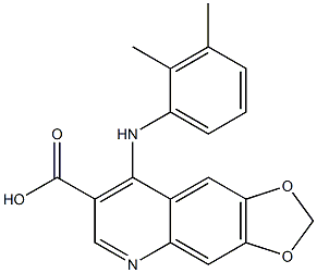 4-[[2,3-Dimethylphenyl]amino]-6,7-(methylenedioxy)quinoline-3-carboxylic acid Struktur