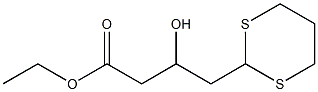 3-Hydroxy-4-(1,3-dithian-2-yl)butyric acid ethyl ester Struktur