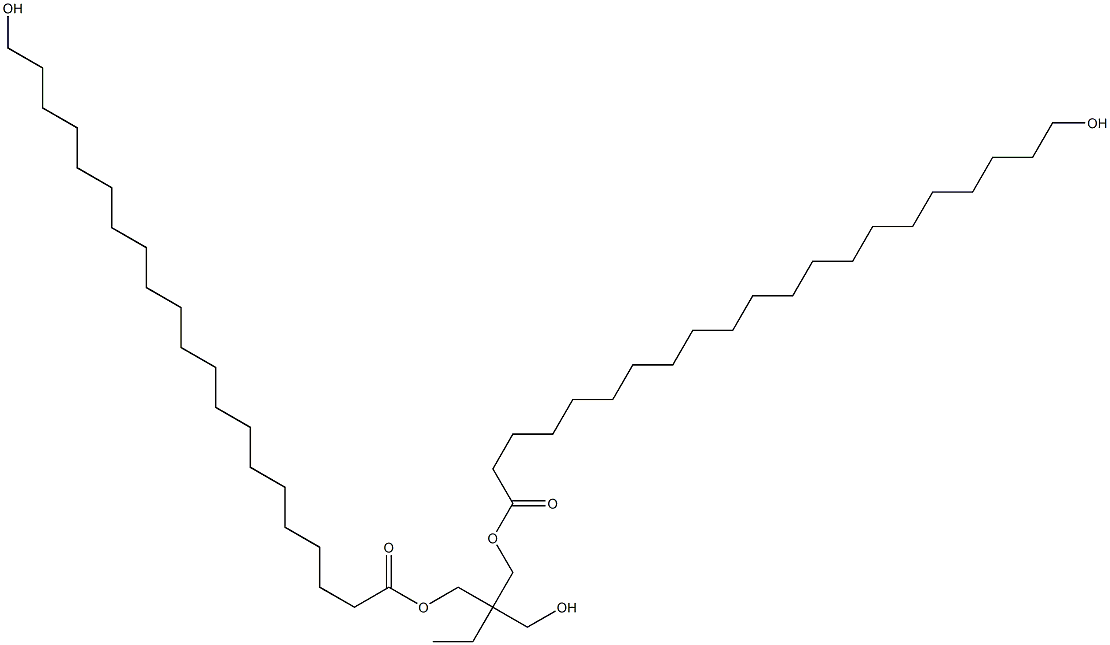 Bis(21-hydroxyhenicosanoic acid)2-ethyl-2-(hydroxymethyl)-1,3-propanediyl ester Struktur