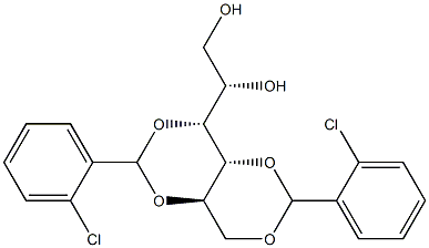 3-O,5-O:4-O,6-O-Bis(2-chlorobenzylidene)-D-glucitol Struktur