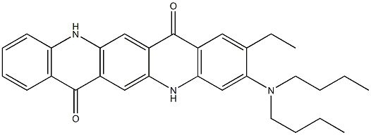 3-(Dibutylamino)-2-ethyl-5,12-dihydroquino[2,3-b]acridine-7,14-dione Struktur