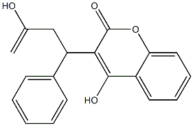 4-Hydroxy-3-(1-phenyl-3-hydroxy-3-butenyl)-2H-1-benzopyran-2-one Struktur