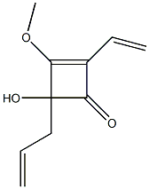 4-Hydroxy-1-methoxy-2-ethenyl-4-(2-propenyl)-1-cyclobuten-3-one Struktur