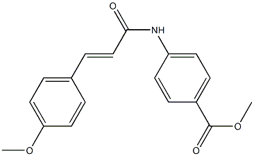 4-[[3-(4-Methoxyphenyl)-1-oxo-2-propenyl]amino]benzoic acid methyl ester Struktur