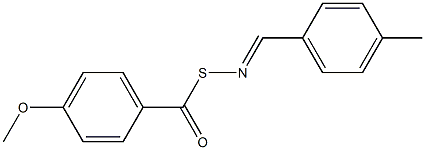 S-(p-Methoxybenzoyl)-N-(p-methylbenzylidene)thiohydroxylamine Struktur