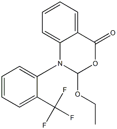 1-[2-(Trifluoromethyl)phenyl]-2-ethoxy-2H-3,1-benzoxazin-4(1H)-one Struktur