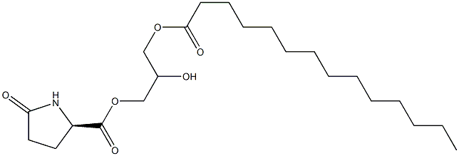 1-[(D-Pyroglutamoyl)oxy]-2,3-propanediol 3-tetradecanoate Struktur