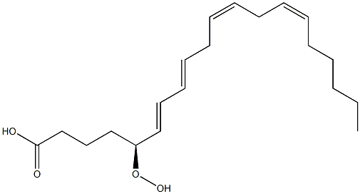 (5S,6E,8E,11Z,14Z)-5-Hydroperoxy-6,8,11,14-icosatetraenoic acid Struktur