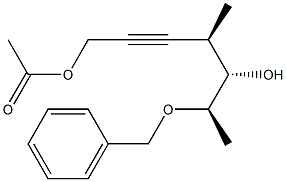 (4R,5S,6R)-1-Acetoxy-6-(benzyloxy)-4-methyl-2-heptyn-5-ol Struktur