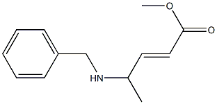 4-(Benzylamino)-2-pentenoic acid methyl ester Struktur