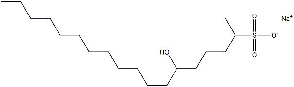 6-Hydroxyoctadecane-2-sulfonic acid sodium salt Struktur