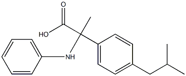 2-Anilino-2-(p-isobutylphenyl)propionic acid Struktur