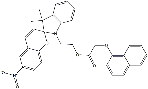 (1-Naphtyloxy)acetic acid 2-[3,3-dimethyl-6'-nitrospiro[1H-indole-2(3H),2'-[2H-1]benzopyran]-1-yl]ethyl ester Struktur