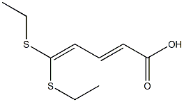 (2E)-5,5-Di(ethylthio)-2,4-pentadienoic acid Struktur