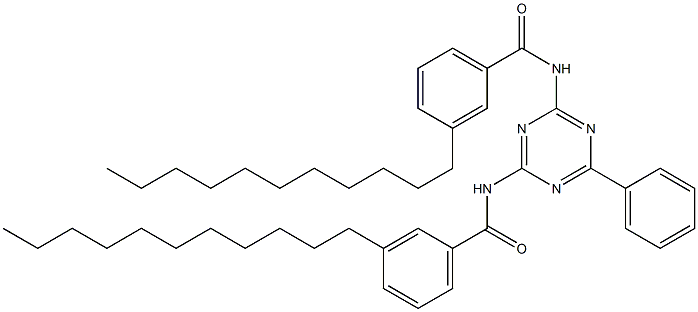 N,N'-(6-Phenyl-1,3,5-triazine-2,4-diyl)bis(3-undecylbenzamide) Struktur