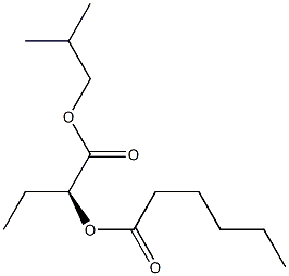 [S,(-)]-2-Hexanoyloxybutyric acid isobutyl ester Struktur