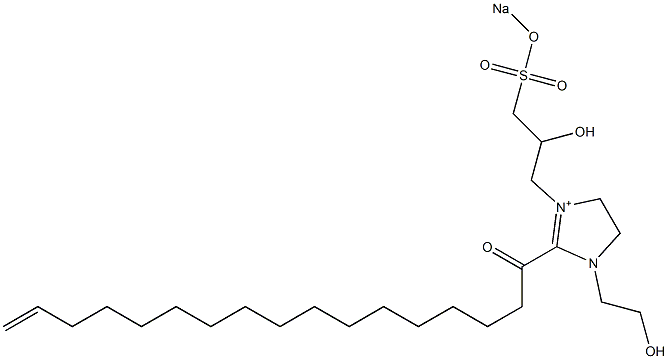 1-(2-Hydroxyethyl)-3-[2-hydroxy-3-(sodiooxysulfonyl)propyl]-2-(16-heptadecenoyl)-2-imidazoline-3-ium Struktur