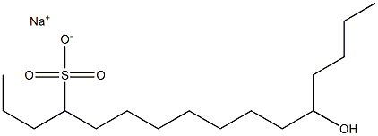 12-Hydroxyhexadecane-4-sulfonic acid sodium salt Struktur