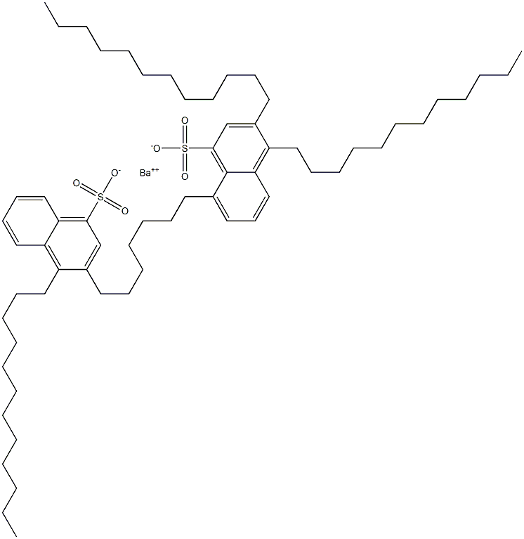 Bis(3,4-didodecyl-1-naphthalenesulfonic acid)barium salt Struktur