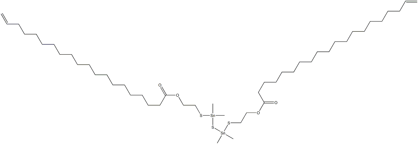 Bis[dimethyl[[2-(18-nonadecenylcarbonyloxy)ethyl]thio]stannyl] sulfide Struktur