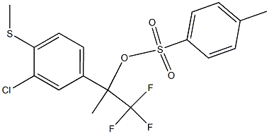 4-Methylbenzenesulfonic acid 1-(trifluoromethyl)-1-(3-chloro-4-methylthiophenyl)ethyl ester Struktur