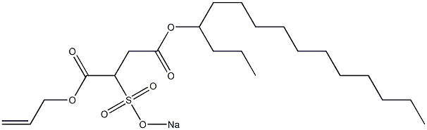 2-(Sodiosulfo)succinic acid 4-pentadecyl 1-(2-propenyl) ester Struktur