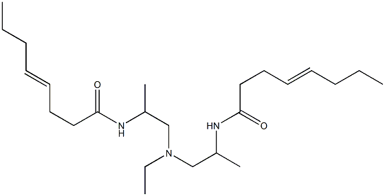 N,N'-[Ethyliminobis(1-methyl-2,1-ethanediyl)]bis(4-octenamide) Struktur