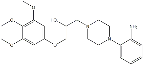 1-(3,4,5-Trimethoxyphenoxy)-3-[4-(2-aminophenyl)-1-piperazinyl]-2-propanol Struktur