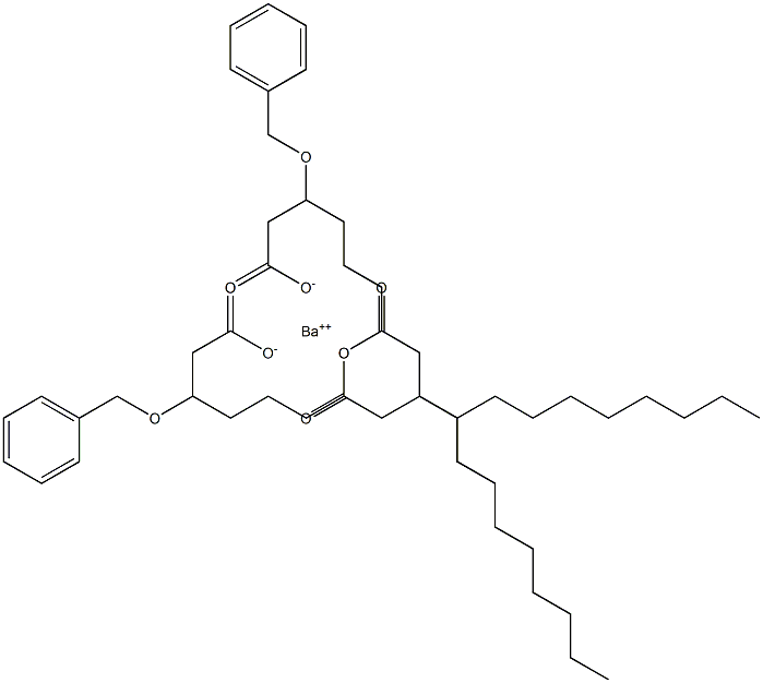 Bis(3-benzyloxy-7-acetyloxystearic acid)barium salt Struktur