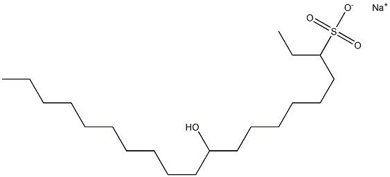 10-Hydroxyicosane-3-sulfonic acid sodium salt Struktur