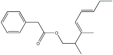 Phenylacetic acid 2,3-dimethyl-3,5-octadienyl ester Struktur