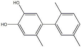 5-Methyl-4-(2,5-dimethylphenyl)benzene-1,2-diol Struktur