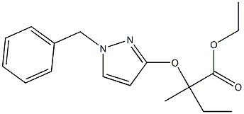 2-[[(1-Benzyl-1H-pyrazol)-3-yl]oxy]-2-methylbutanoic acid ethyl ester Struktur