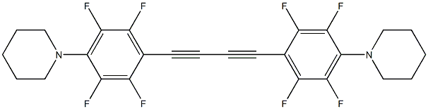 1,4-Bis(4-piperidino-2,3,5,6-tetrafluorophenyl)-1,3-butadiyne Struktur