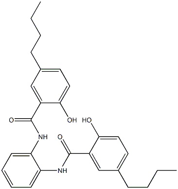 N,N'-Bis(5-butylsalicyloyl)-o-phenylenediamine Struktur